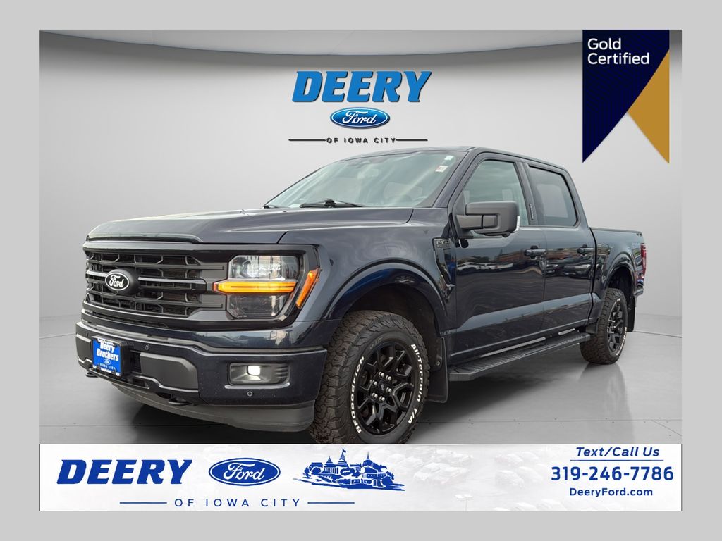 Antimatter Blue Metallic 2024 Ford F-150 Pickup Truck Four-Wheel Drive 10-Speed Automatic