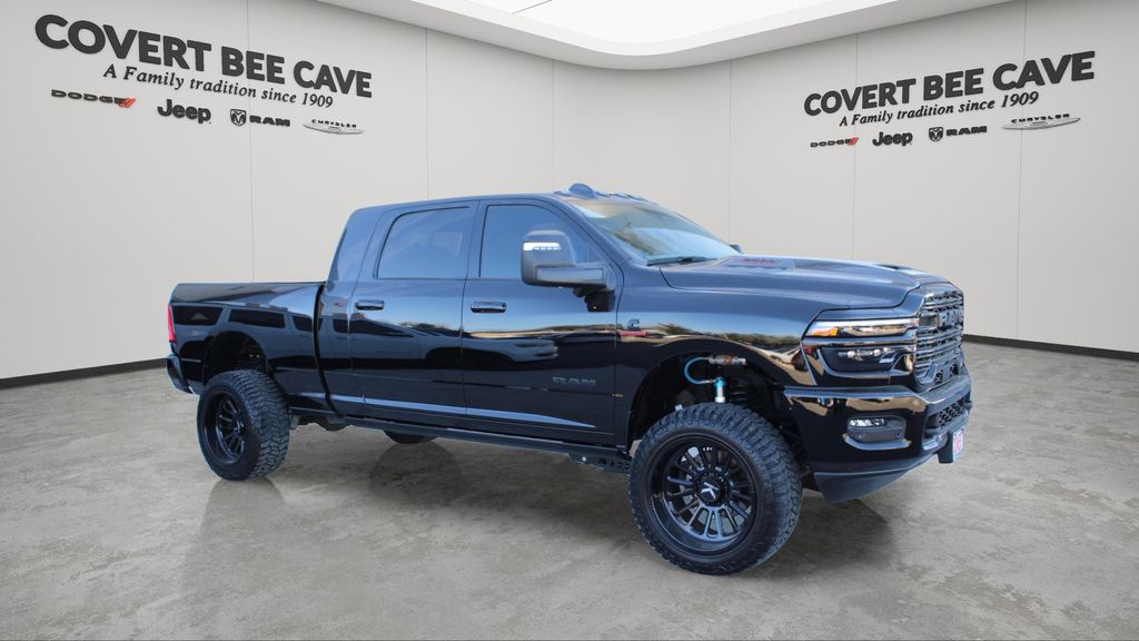 Diamond Black 2025 RAM 2500 Laramie Mega Cab 4WD Pickup Truck Four-Wheel Drive 8-Speed Automatic
