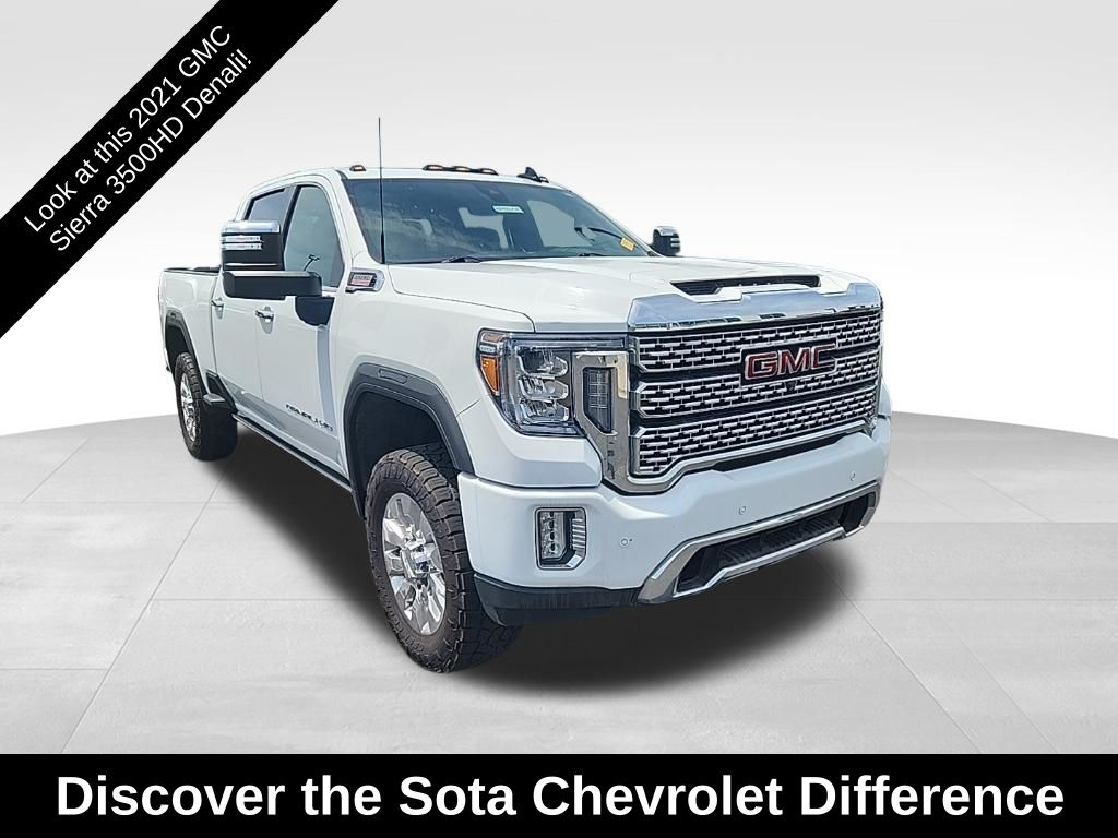 Summit White 2021 GMC Sierra 3500HD Pickup Truck Four-Wheel Drive Automatic