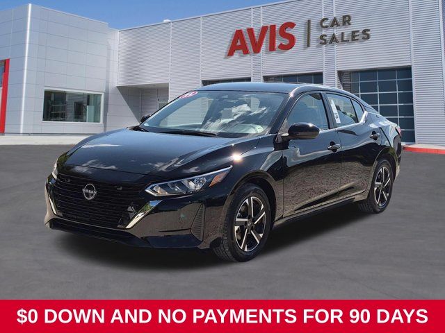 Black 2025 Nissan Sentra Sedan Front-Wheel Drive Continuously Variable Transmission