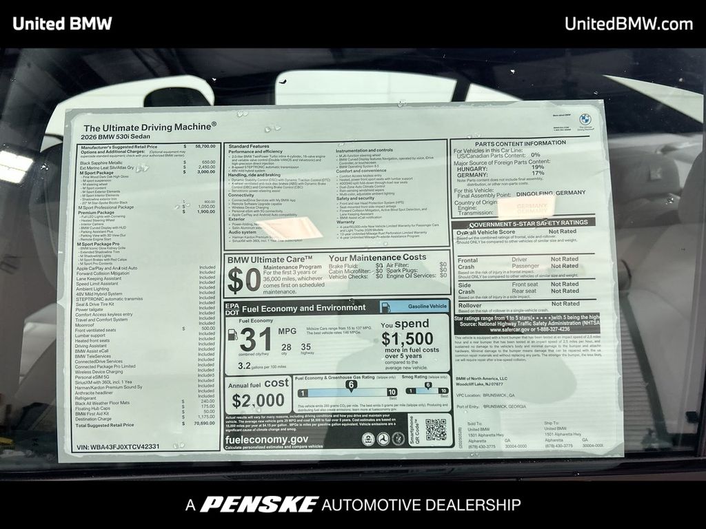 2026 BMW 5 Series 530i 23