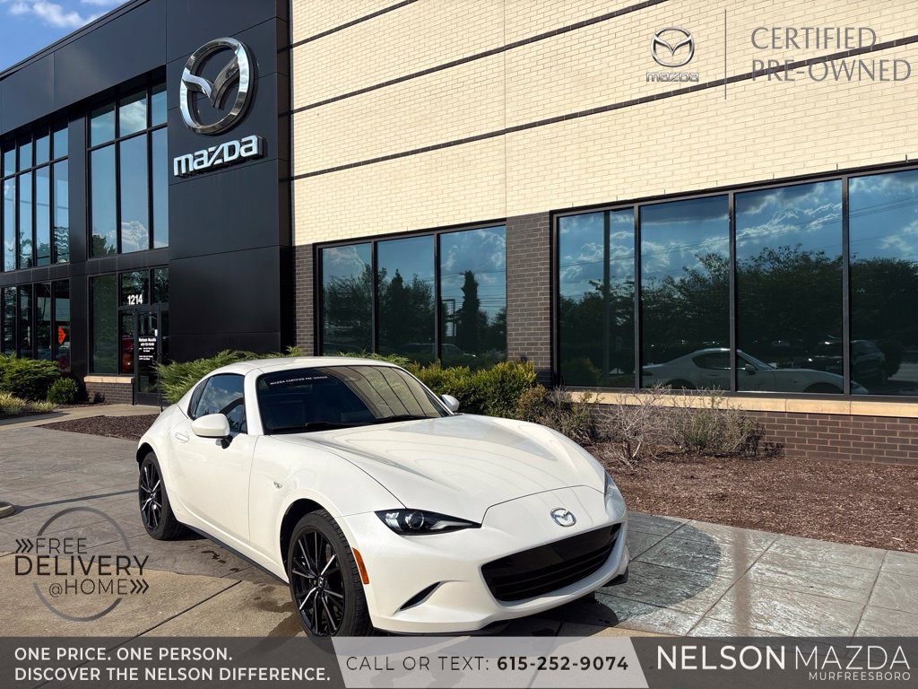 Snowflake White Pearl Mica 2024 Mazda MX-5 Miata Convertible Rear-Wheel Drive 6-Speed Manual