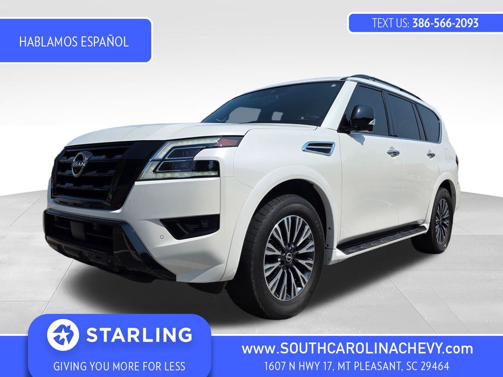 Aspen White Tricoat 2023 Nissan Armada SUV / Crossover 4X2 7-Speed Automatic