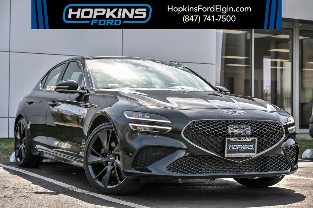 Vik Black 2023 Genesis G70 2.0T RWD Sedan Rear-Wheel Drive 8-Speed Automatic