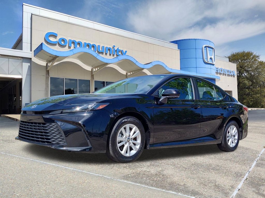 Midnight Black Metallic 2025 Toyota Camry LE FWD Sedan Front-Wheel Drive Continuously Variable Transmission