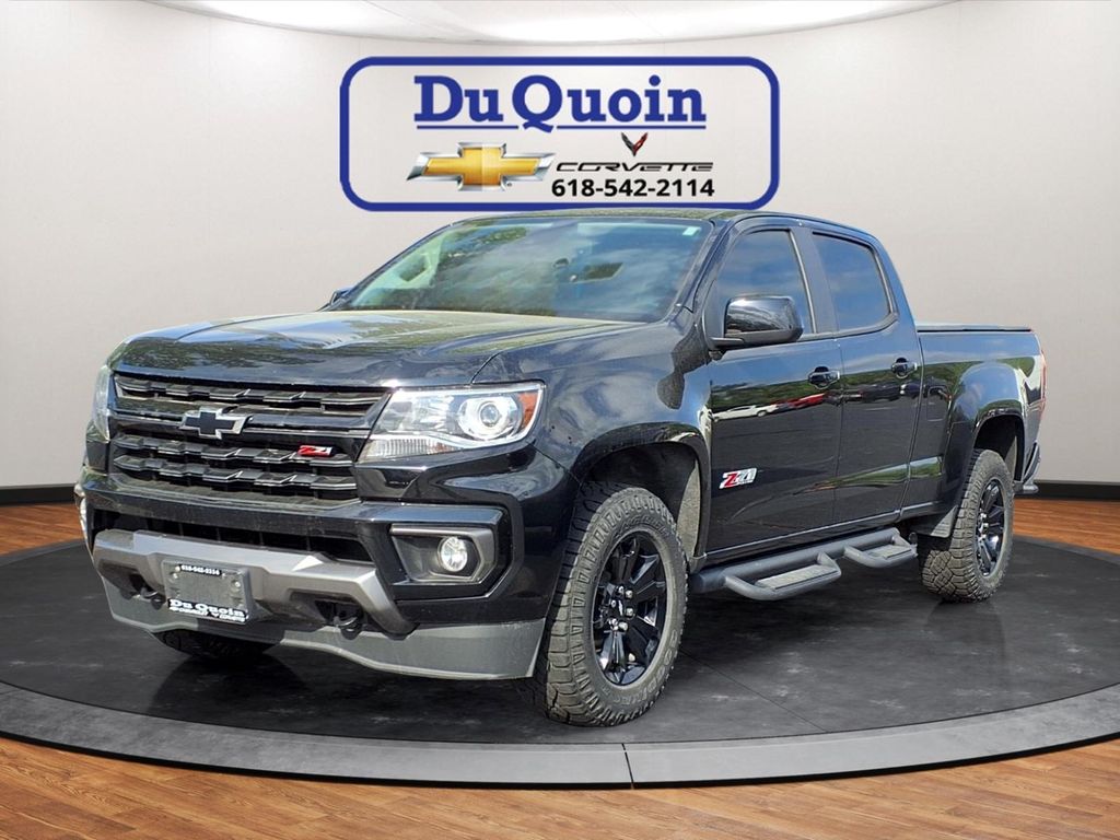 Black 2021 Chevrolet Colorado Z71 Crew Cab 4WD Pickup Truck Four-Wheel Drive 8-Speed Automatic