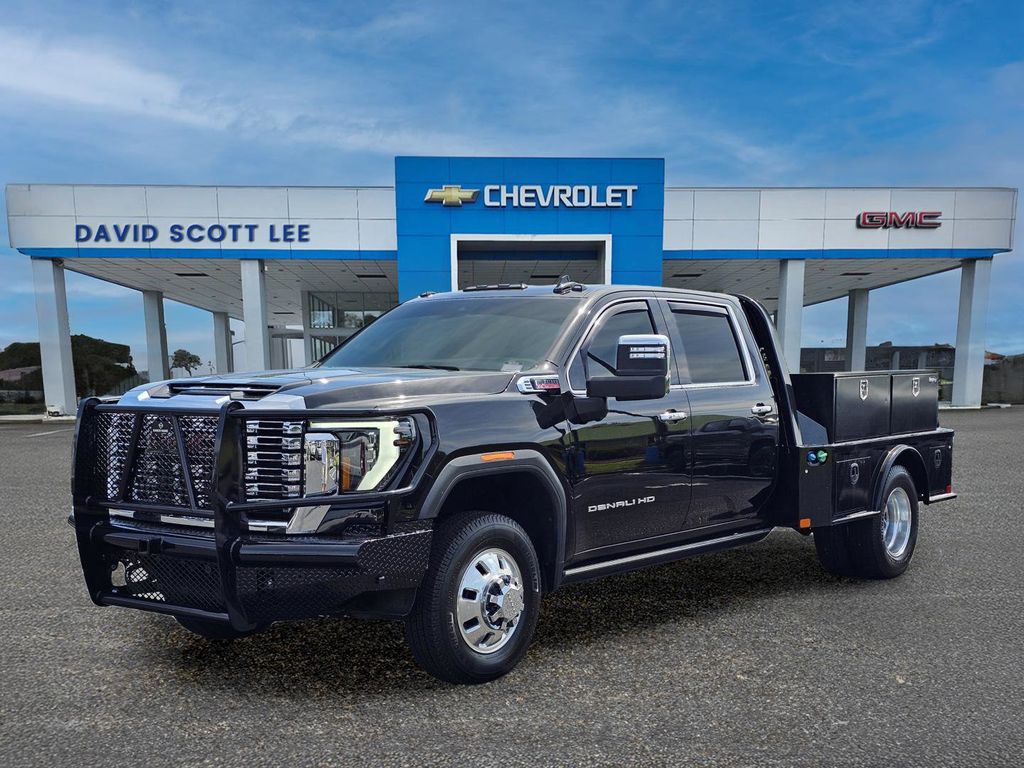 Onyx Black 2024 GMC Sierra 3500HD Denali Crew Cab 4WD Pickup Truck Four-Wheel Drive Automatic