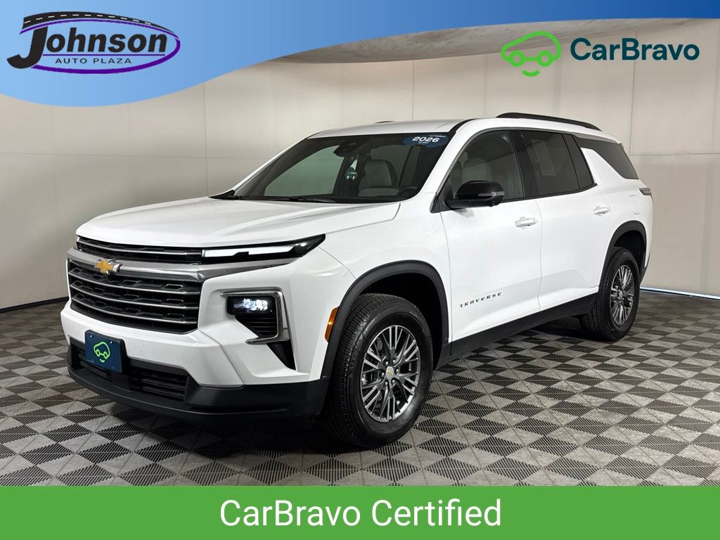 Summit White 2026 Chevrolet Traverse SUV / Crossover Four-Wheel Drive 8-Speed Automatic