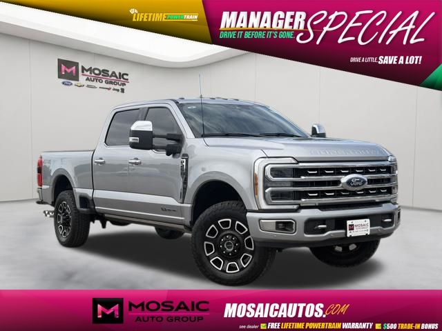 Silver 2023 Ford F-250 Super Duty Pickup Truck Four-Wheel Drive Automatic