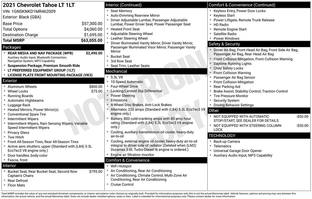 Used 2021 Chevrolet Tahoe SUV