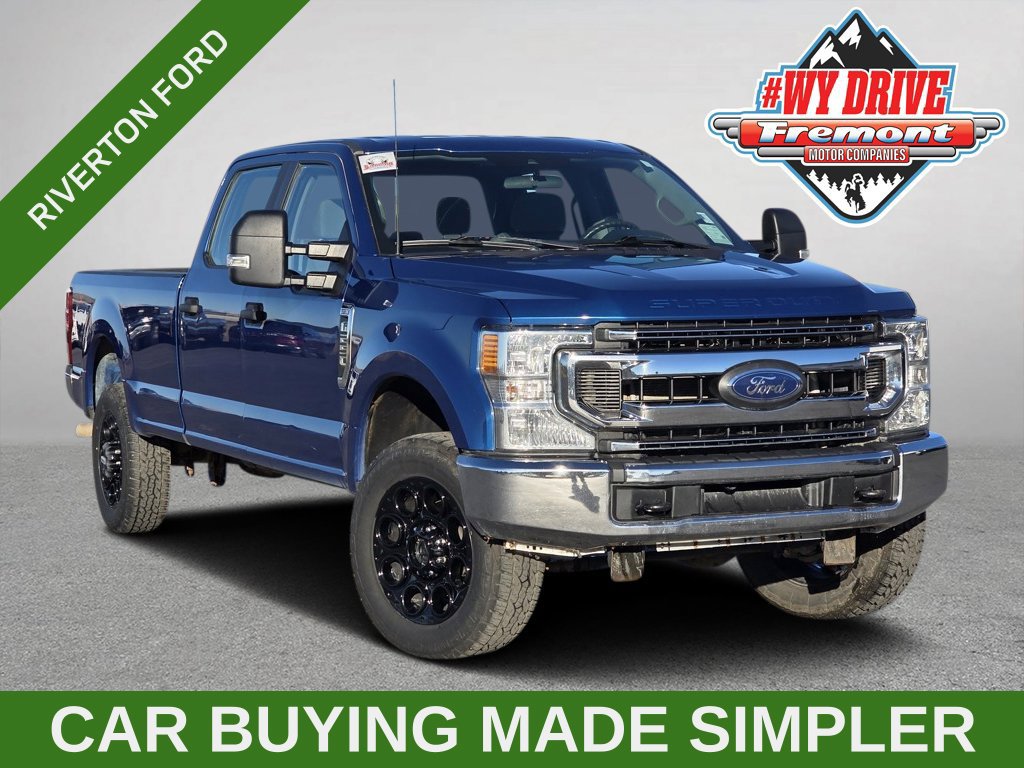 Atlas Blue Metallic 2022 Ford F-250 Super Duty Pickup Truck Four-Wheel Drive Automatic