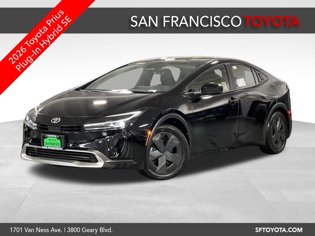 Black 2026 Toyota Prius Plug-In Hybrid Hatchback Front-Wheel Drive Continuously Variable Transmission