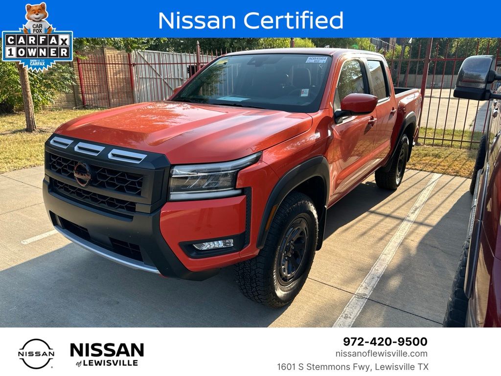 Afterburn Orange 2025 Nissan Frontier Pickup Truck Four-Wheel Drive 9-Speed Automatic Overdrive