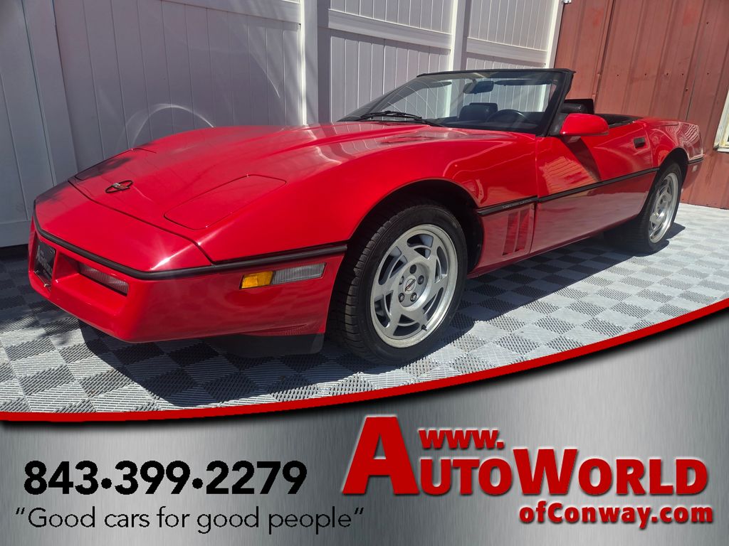 Red 1990 Chevrolet Corvette Convertible RWD Convertible Rear-Wheel Drive Automatic