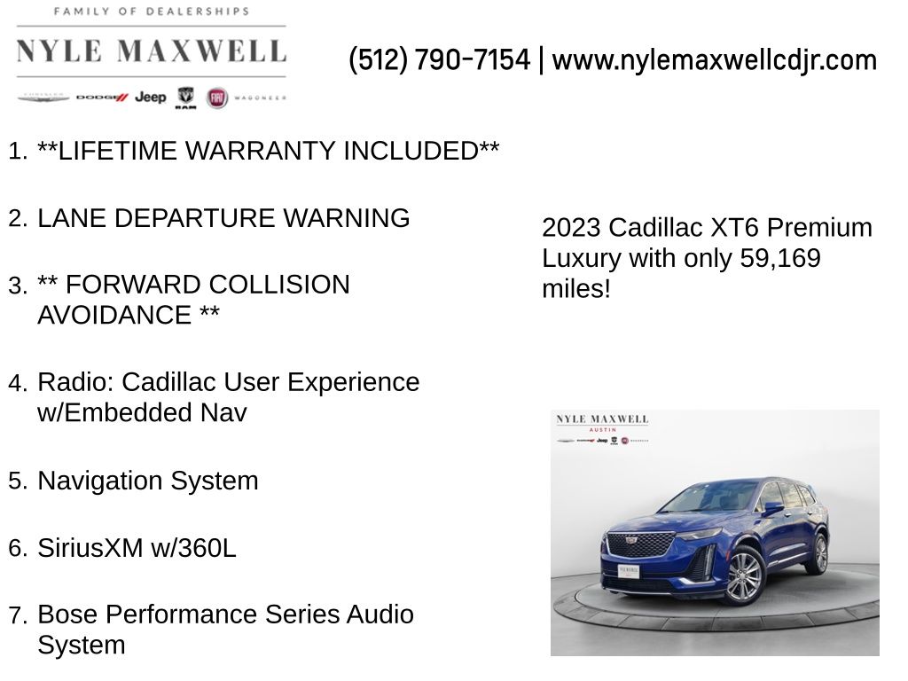 Used Car 2023 Cadillac Xt6  Premium Luxury For Sale In Austin, Texas
