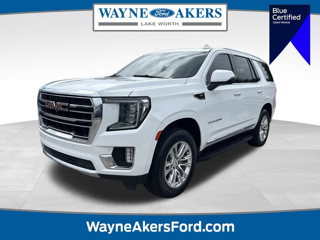 Summit White 2021 GMC Yukon SLT RWD SUV / Crossover 4X2