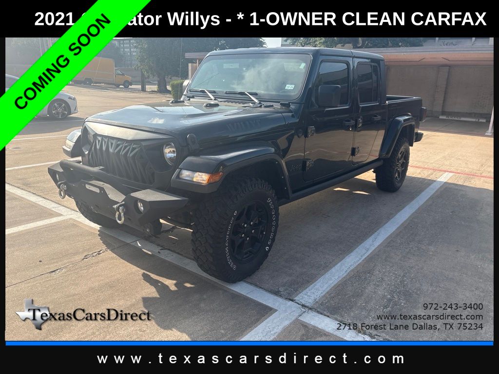 Black Clearcoat 2021 Jeep Gladiator Pickup Truck Four-Wheel Drive 8-Speed Automatic
