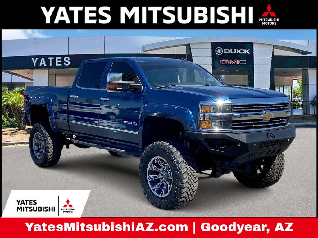 Deep Ocean Blue Metallic 2015 Chevrolet Silverado 3500HD LTZ Crew Cab 4WD Pickup Truck Four-Wheel Drive 6-Speed Automatic