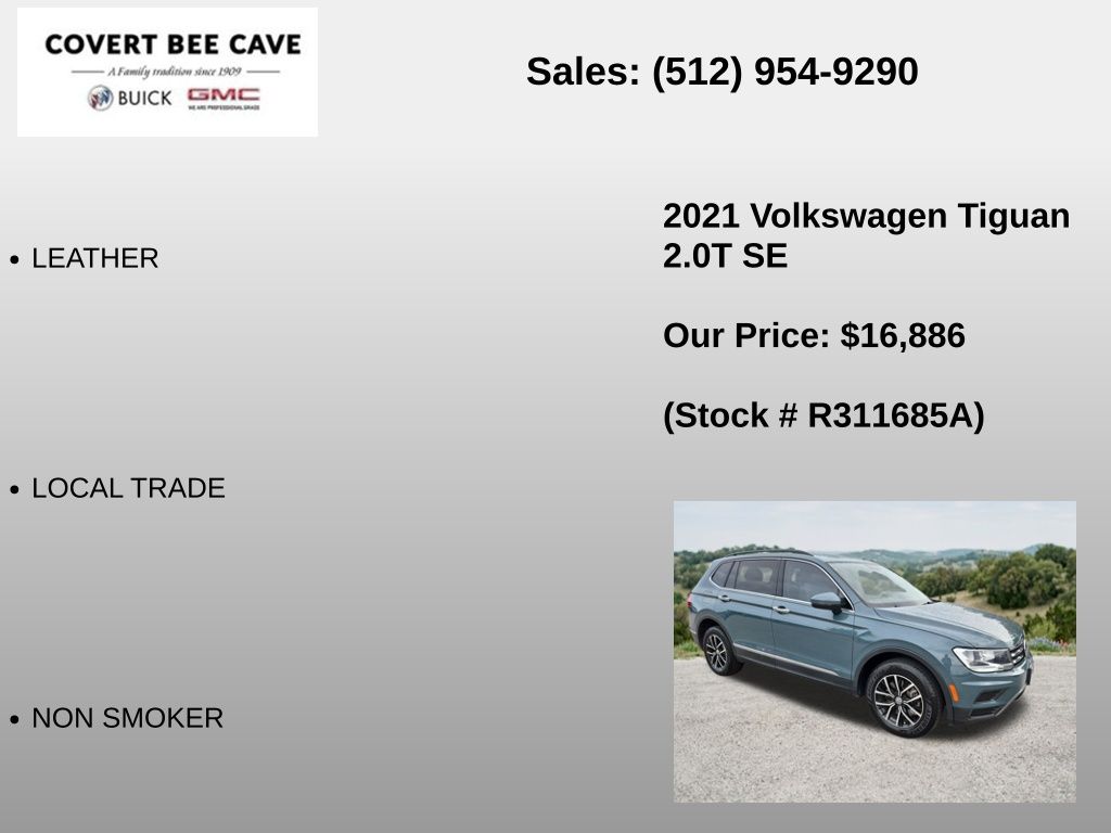 Used Car 2021 Volkswagen Tiguan  2.0t Se For Sale Under $20,000 In Austin, Texas