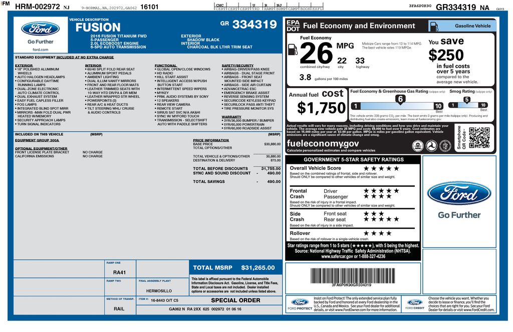 Used 2016 Black Ford Titanium image 2