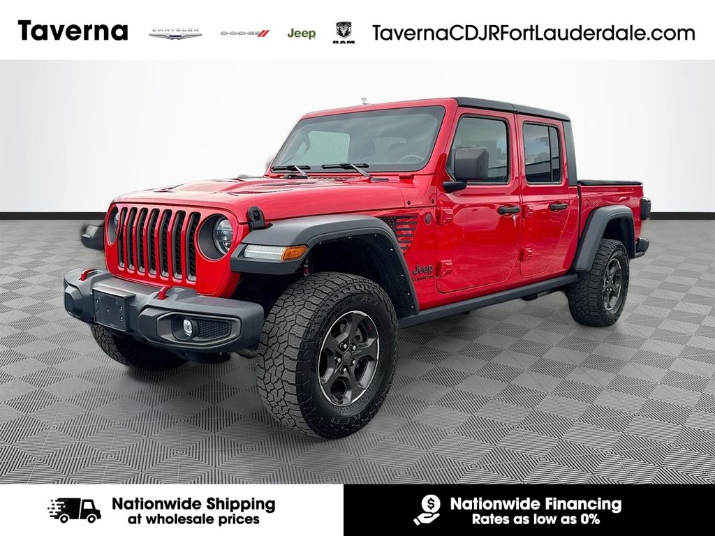 Firecracker Red Clearcoat 2021 Jeep Gladiator Rubicon Crew Cab 4WD Pickup Truck Four-Wheel Drive 6-Speed Manual