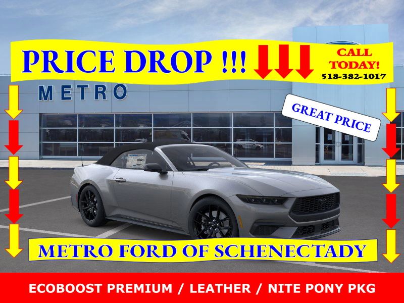 Carbonized Gray Metallic 2026 Ford Mustang EcoBoost Premium Convertible RWD Convertible Rear-Wheel Drive Automatic