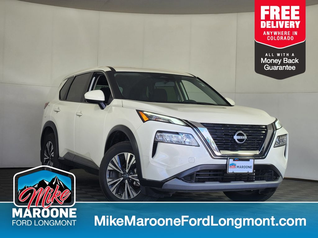 Pearl White Tricoat 2023 Nissan Rogue SUV / Crossover Front-Wheel Drive Continuously Variable Transmission
