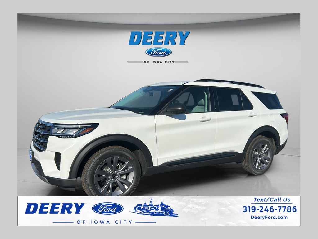 Star White Metallic Tri-Coat 2026 Ford Explorer SUV / Crossover All-Wheel Drive 10-Speed Automatic