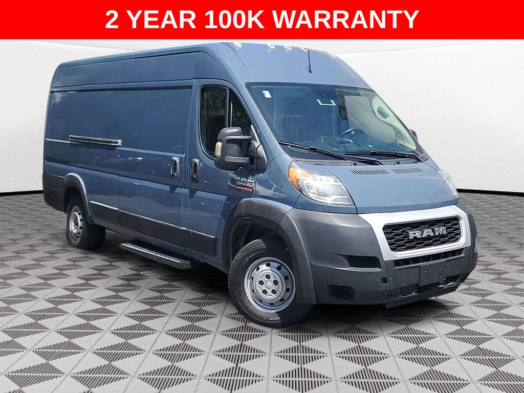 Blue 2021 RAM ProMaster 3500 159 High Roof Extended Cargo Van FWD Van Front-Wheel Drive 6-Speed Automatic