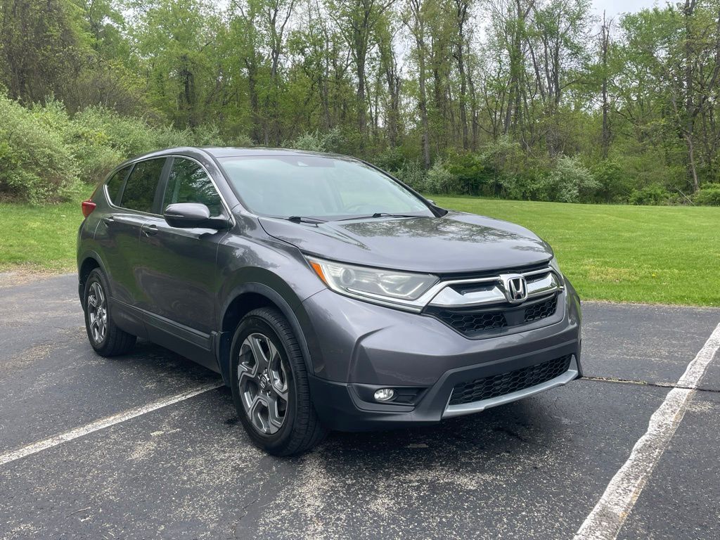 Gray (Modern Steel Metallic) 2018 Honda CR-V EX AWD SUV / Crossover All-Wheel Drive Continuously Variable Transmission