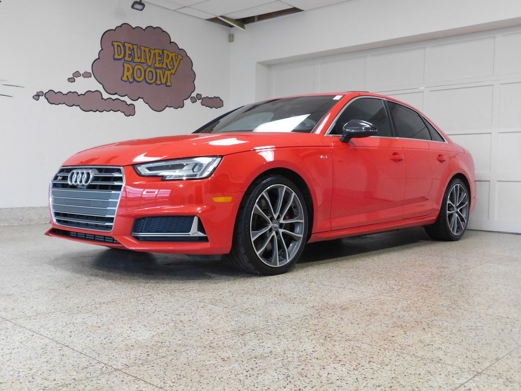 Orange (Tango Red Metallic) 2018 Audi S4 Sedan All-Wheel Drive Automatic
