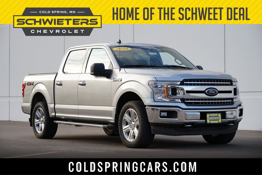 Silver Metallic 2020 Ford F-150 Pickup Truck Four-Wheel Drive Automatic