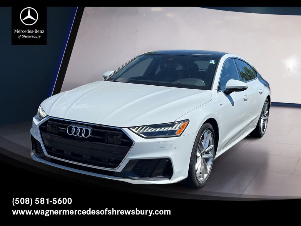 Glacier White 2021 Audi A7 Sedan All-Wheel Drive 7-Speed Automatic