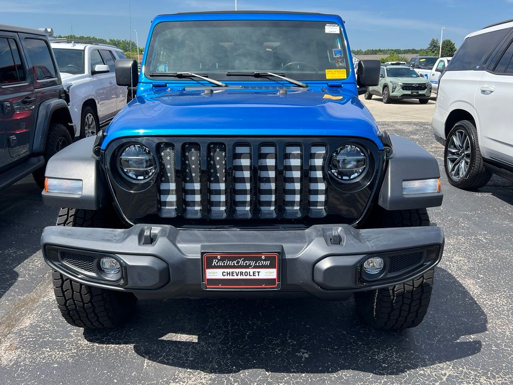 Used 2021 Hydro Blue Pearl Coat Jeep Unlimited Willys image 6