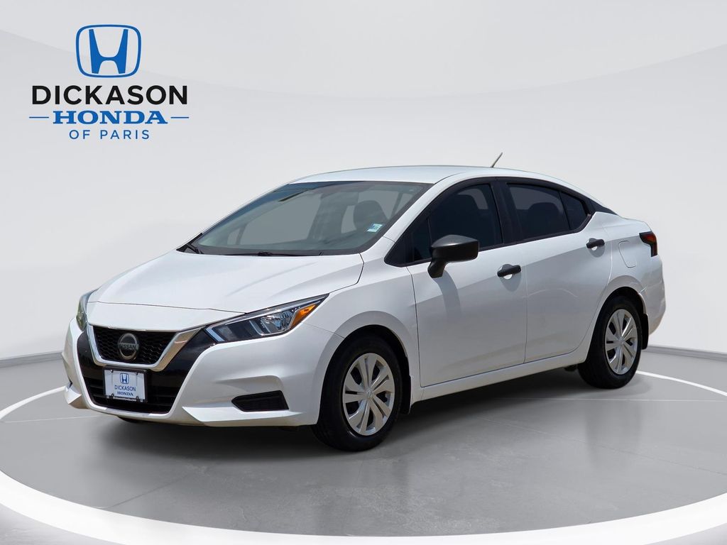 White (Fresh Powder) 2021 Nissan Versa Sedan Front-Wheel Drive Continuously Variable Transmission