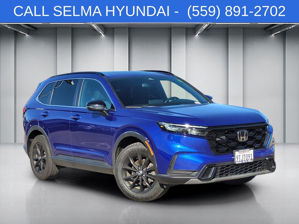 Canyon River Blue Metallic 2024 Honda CR-V Hybrid Sport AWD SUV / Crossover All-Wheel Drive Continuously Variable Transmission