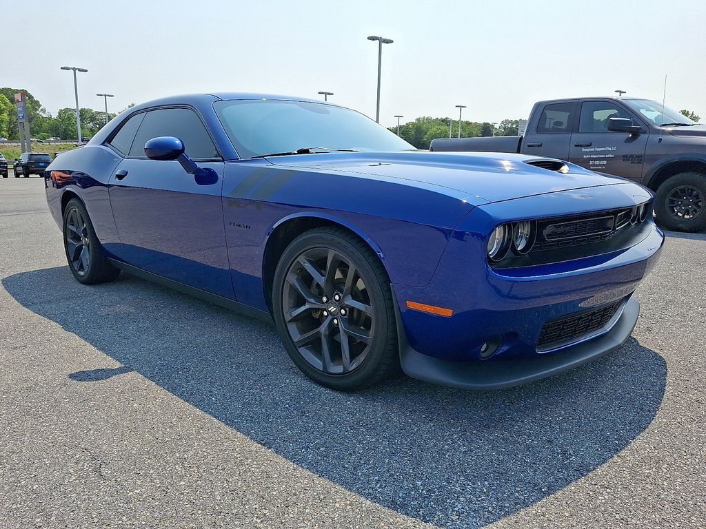Indigo Blue 2021 Dodge Challenger Coupe Rear-Wheel Drive 6-Speed Manual
