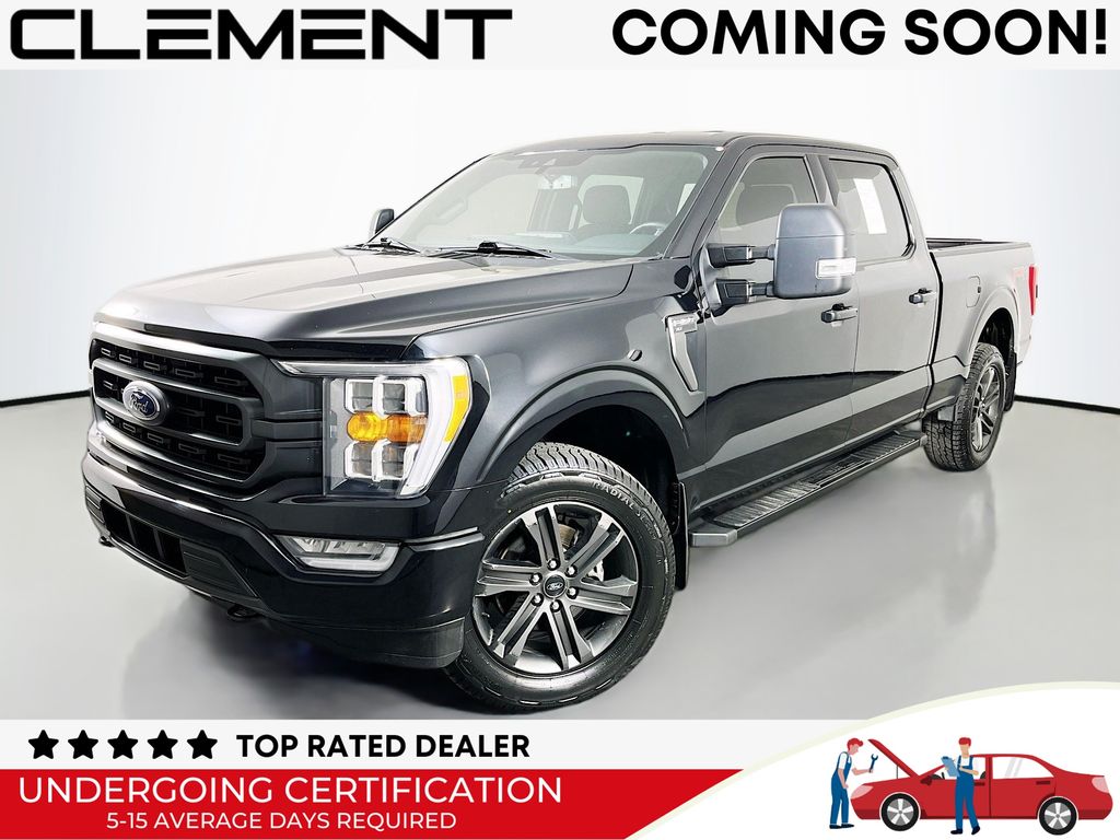 Agate Black Metallic 2022 Ford F-150 XLT SuperCrew 4WD Pickup Truck Four-Wheel Drive Automatic