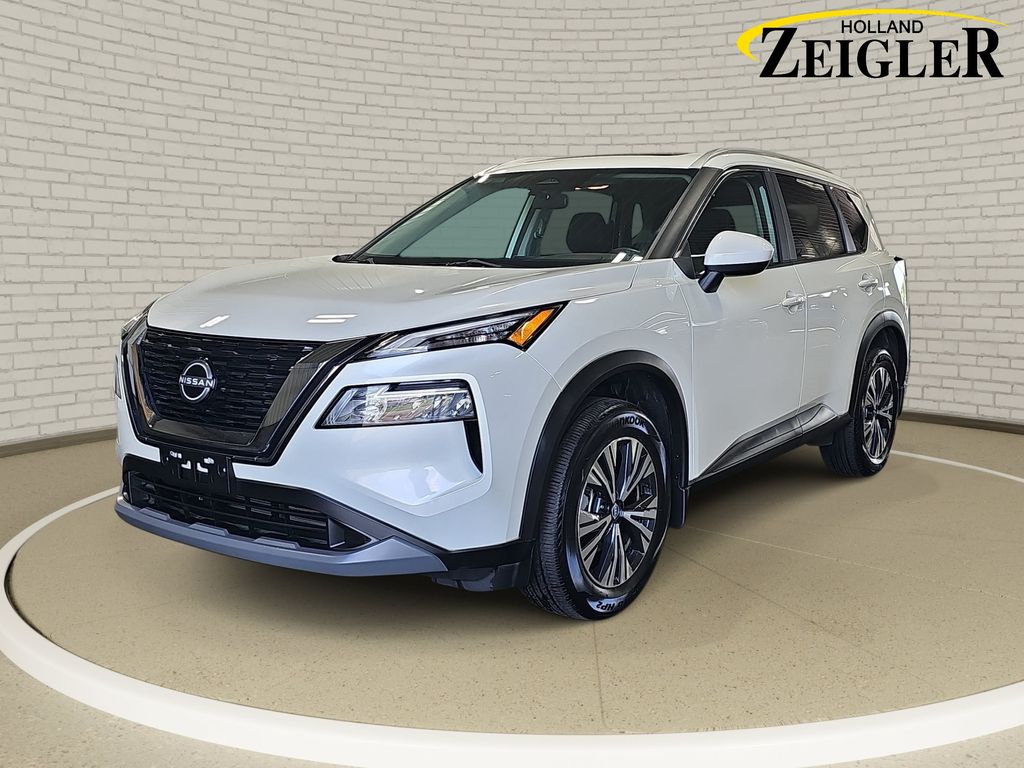 Pearl White Tricoat 2023 Nissan Rogue SUV / Crossover All-Wheel Drive Continuously Variable Transmission