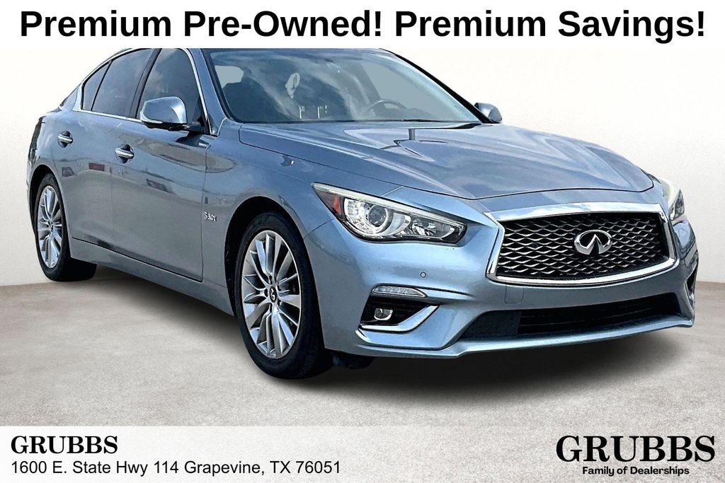 Hagane Blue 2019 INFINITI Q50 3.0t Luxe RWD Sedan Rear-Wheel Drive 7-Speed Automatic Overdrive