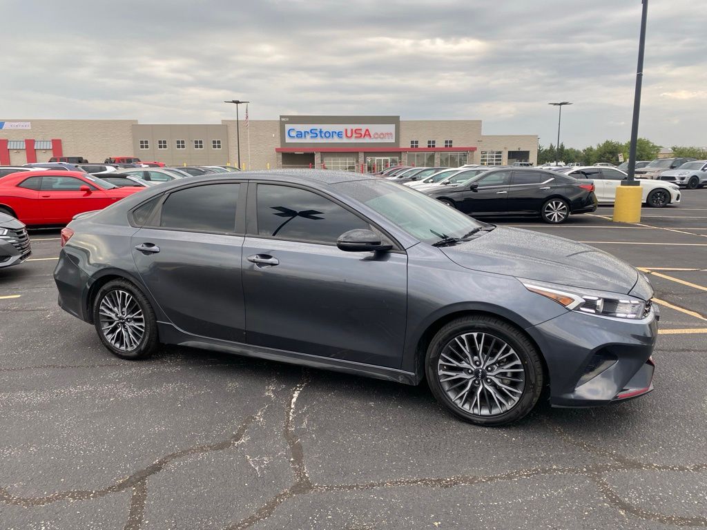 Gray 2024 Kia Forte Sedan Front-Wheel Drive Continuously Variable Transmission
