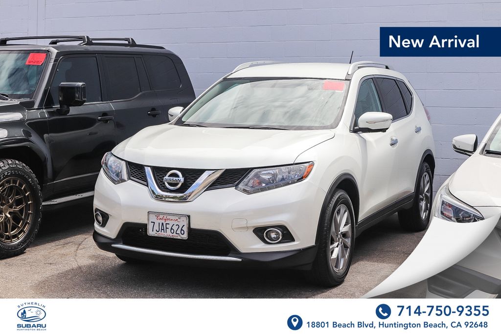 Pearl White 2015 Nissan Rogue SUV / Crossover Front-Wheel Drive Continuously Variable Transmission