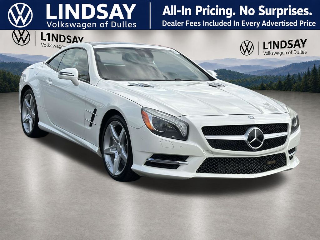 Diamond White Metallic 2014 Mercedes-Benz SL-Class Convertible Rear-Wheel Drive 7-Speed Automatic