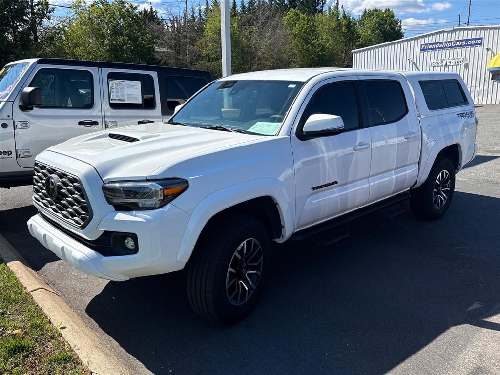White 2022 Toyota Tacoma TRD Sport Double Cab 4WD Pickup Truck Four-Wheel Drive 6-Speed Automatic