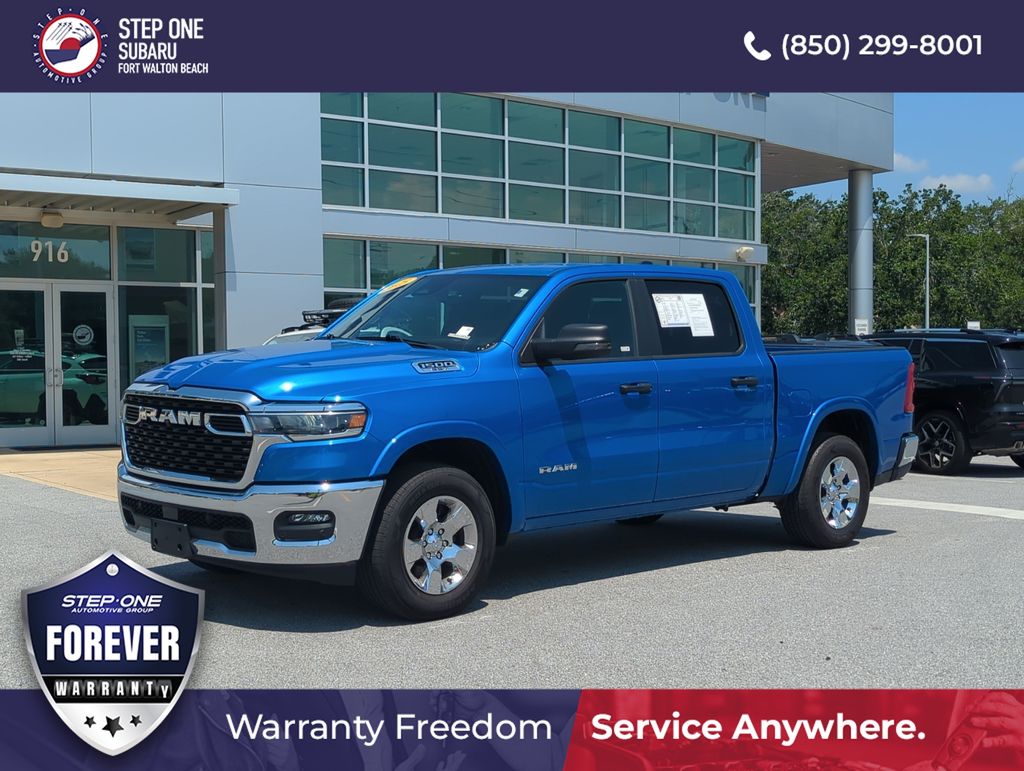 Hydro Blue Pearlcoat 2025 RAM 1500 Pickup Truck Four-Wheel Drive 8-Speed Automatic