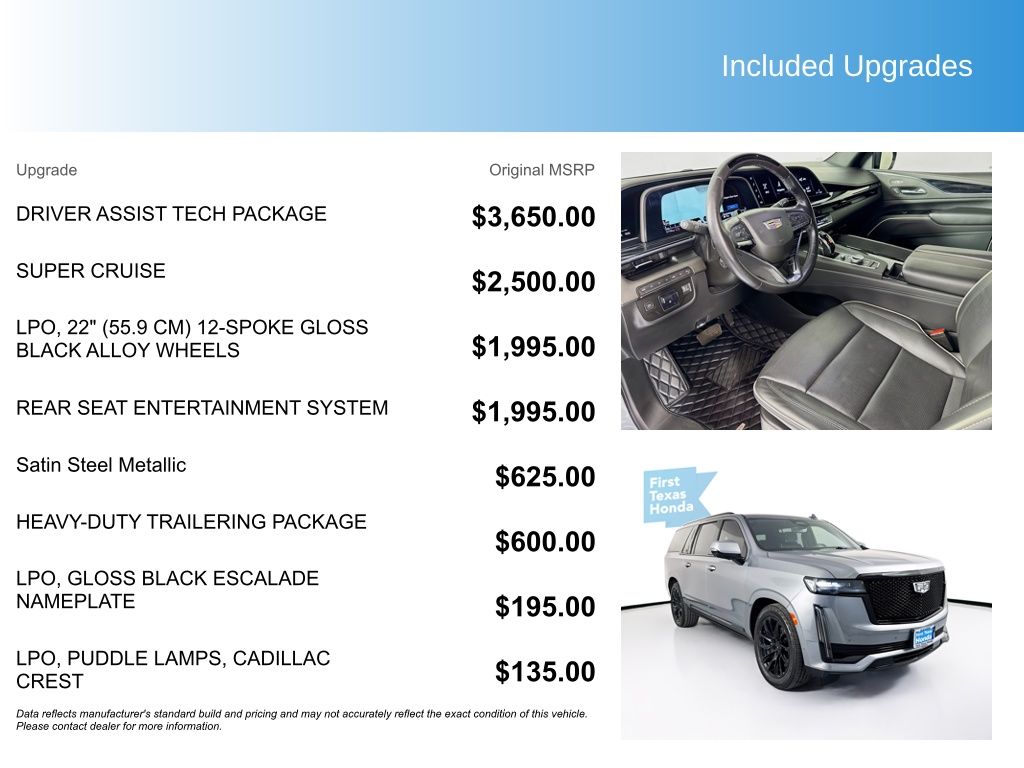 Used Car 2021 Cadillac Escalade Esv  Sport For Sale Under $60,000 In Austin, Texas