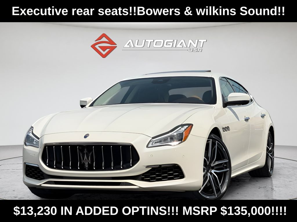 White 2019 Maserati Quattroporte Sedan All-Wheel Drive 8-Speed Automatic
