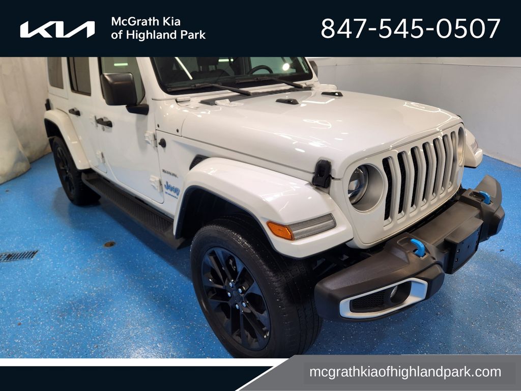 Bright White Clearcoat 2023 Jeep Wrangler 4xe SUV / Crossover Four-Wheel Drive 8-Speed Automatic