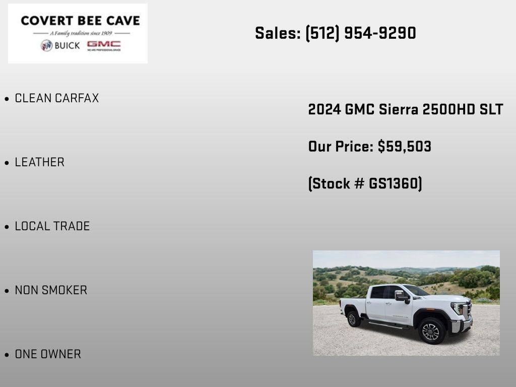 Used Car 2024 Gmc Sierra 2500hd  Slt For Sale Under $60,000 In Austin, Texas