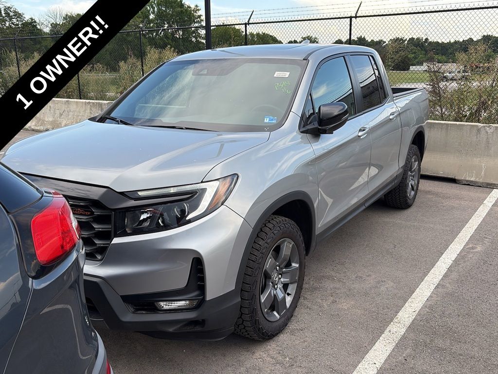 Silver 2024 Honda Ridgeline Pickup Truck All-Wheel Drive 9-Speed Automatic